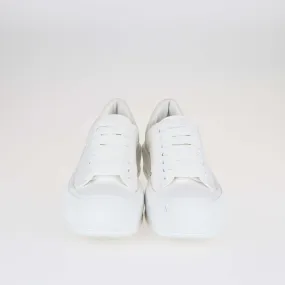 Alexander Mcqueen White Deck Lace Up Plimsoll Sneakers