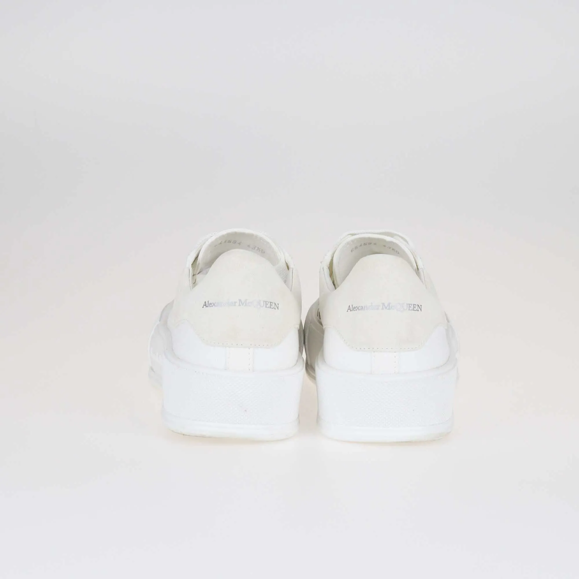 Alexander Mcqueen White Deck Lace Up Plimsoll Sneakers