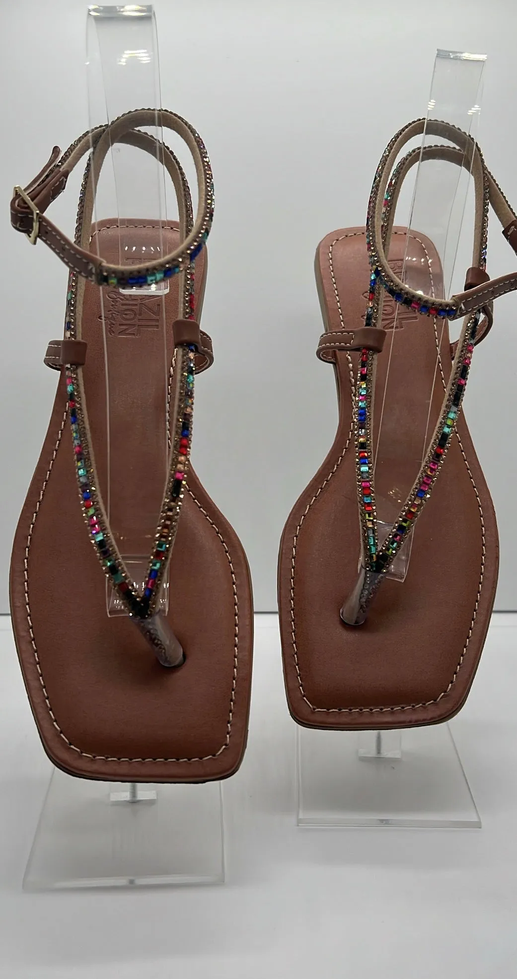 Bfb Shoes - Flat Brown Colored Rhinestone