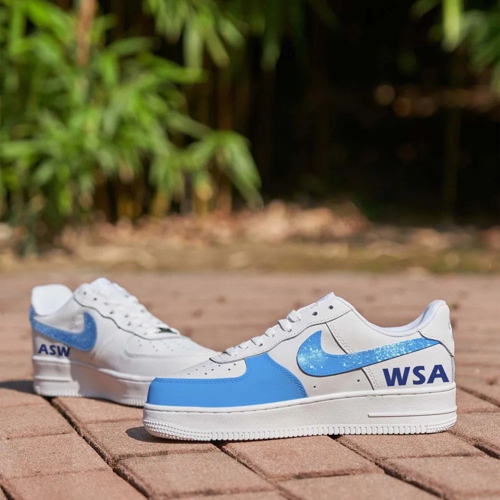Blue White Ski Custom Air Force 1