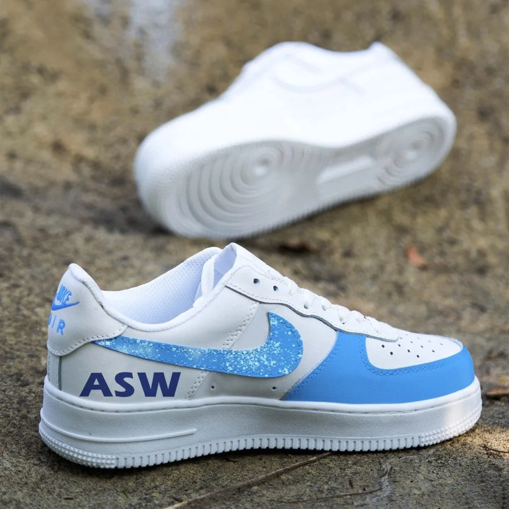 Blue White Ski Custom Air Force 1