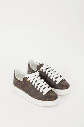 Brown & White Time Out Monogram Sneaker