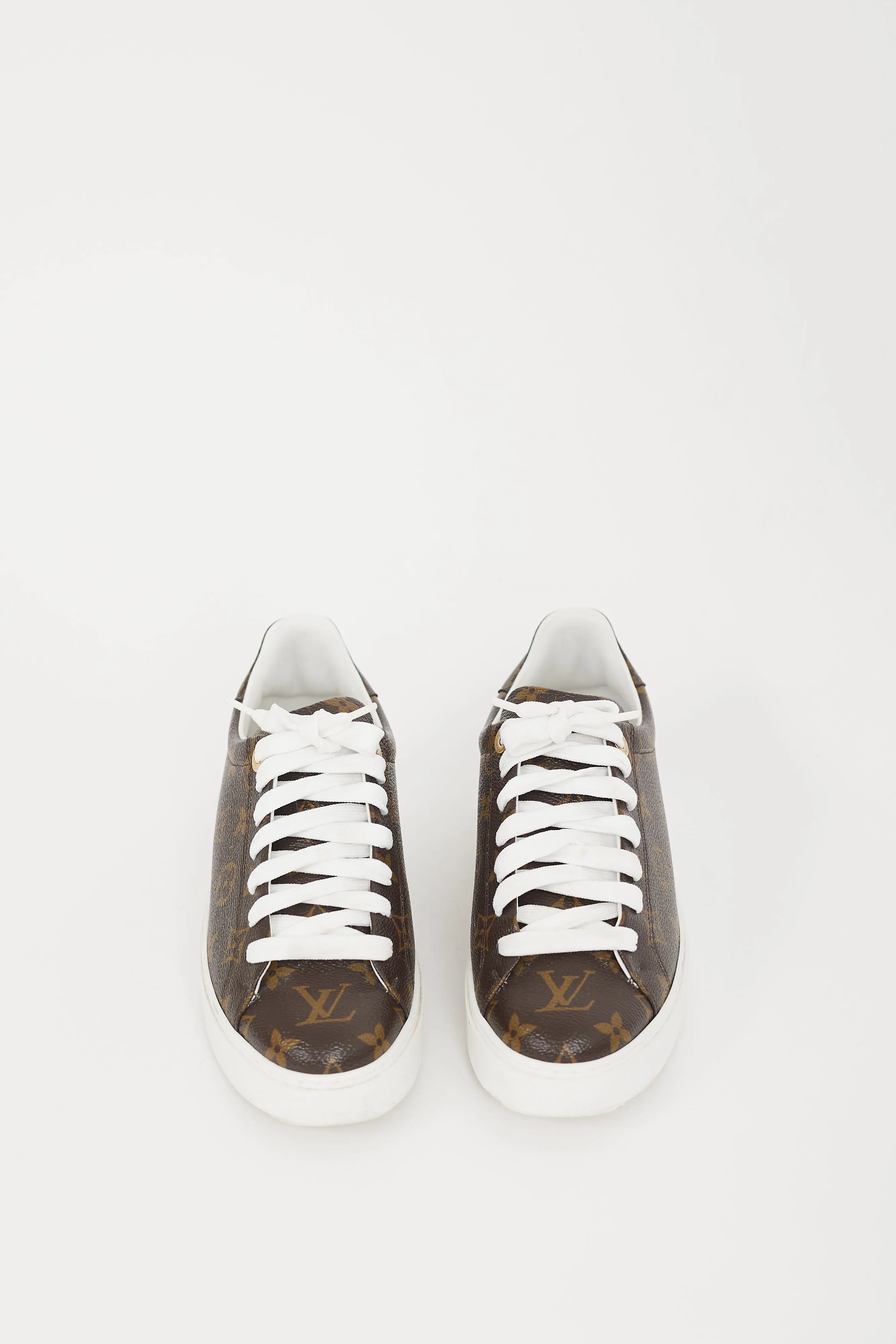 Brown & White Time Out Monogram Sneaker