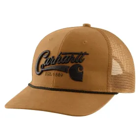 Carhartt Men's Canvas Mesh-Back Script Cap