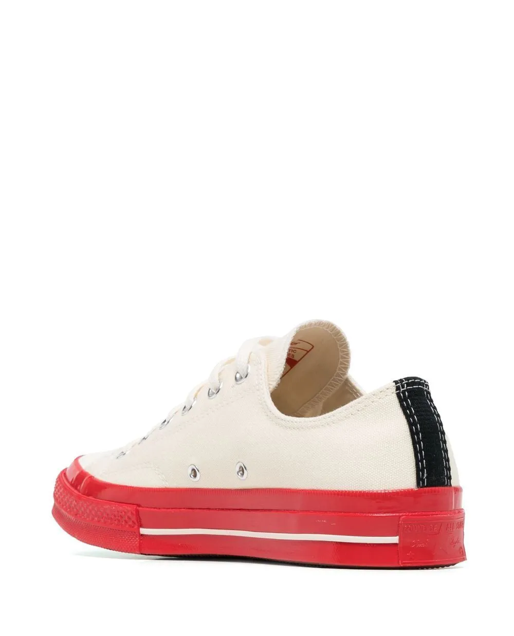 Converse Red Sole Low Top Off White