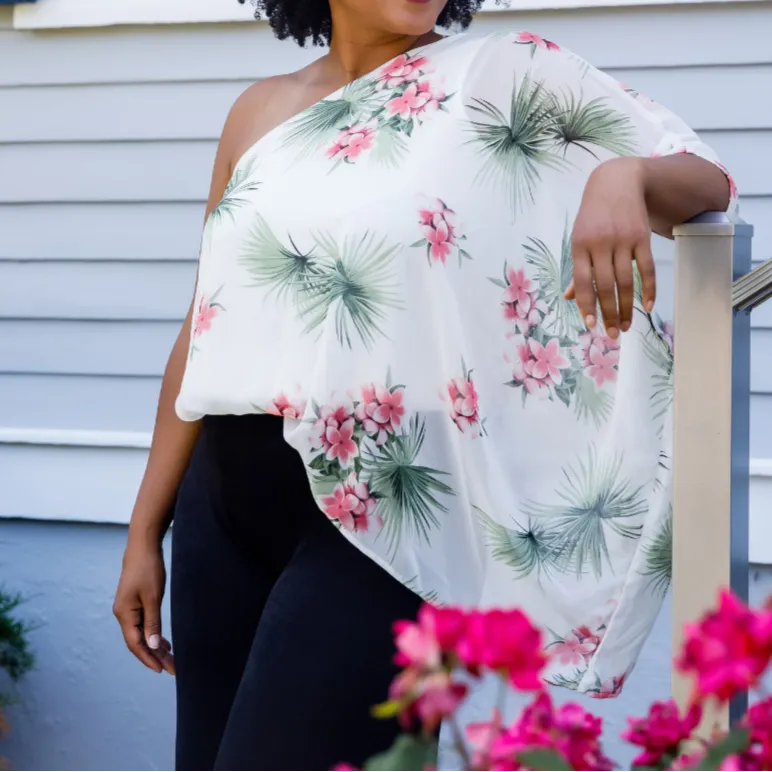 FLORAL ONE SHOULDER TOP