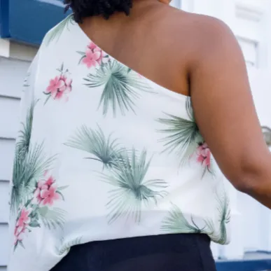 FLORAL ONE SHOULDER TOP