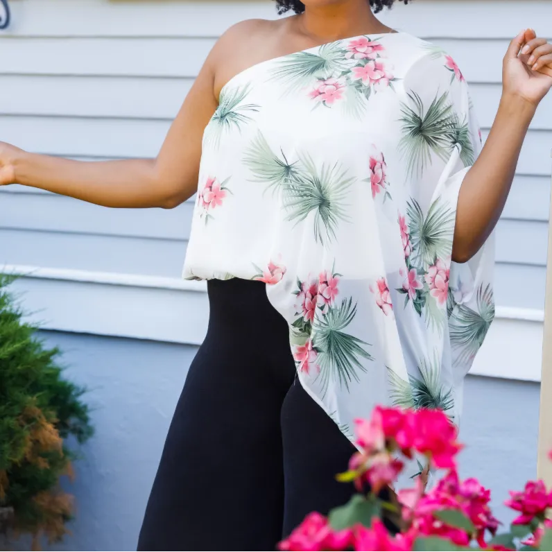 FLORAL ONE SHOULDER TOP