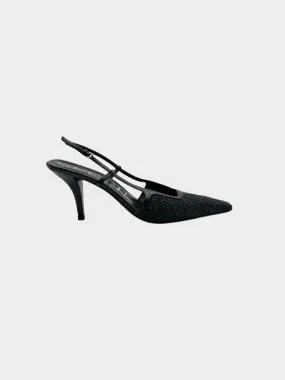 Heeled Slingback Pumps GG Strass