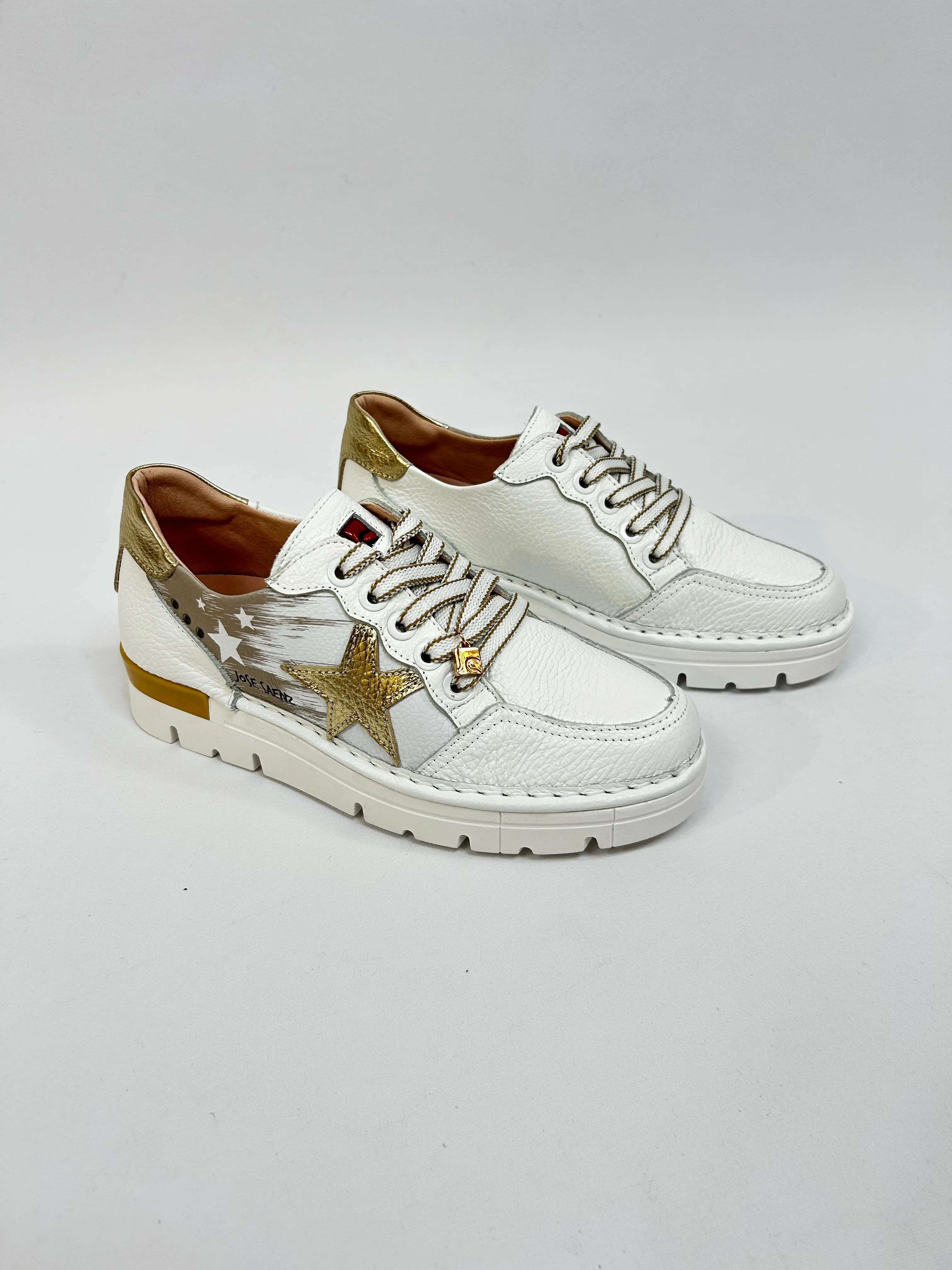 JOSE SENZE White/Gold Star Trainer
