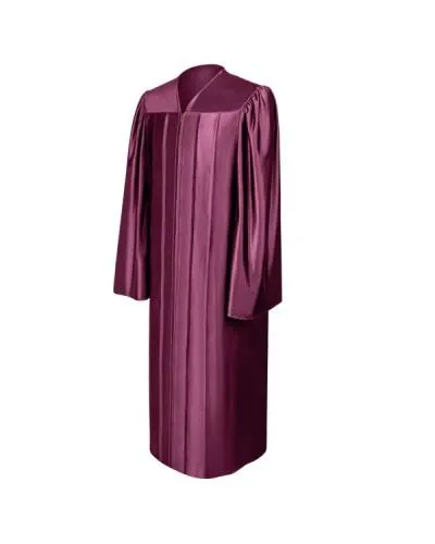 Shiny Maroon Bachelors Graduation Gown - College & University