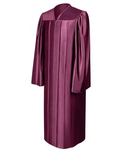 Shiny Maroon Bachelors Graduation Gown - College & University