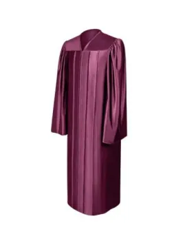 Shiny Maroon Bachelors Graduation Gown - College & University