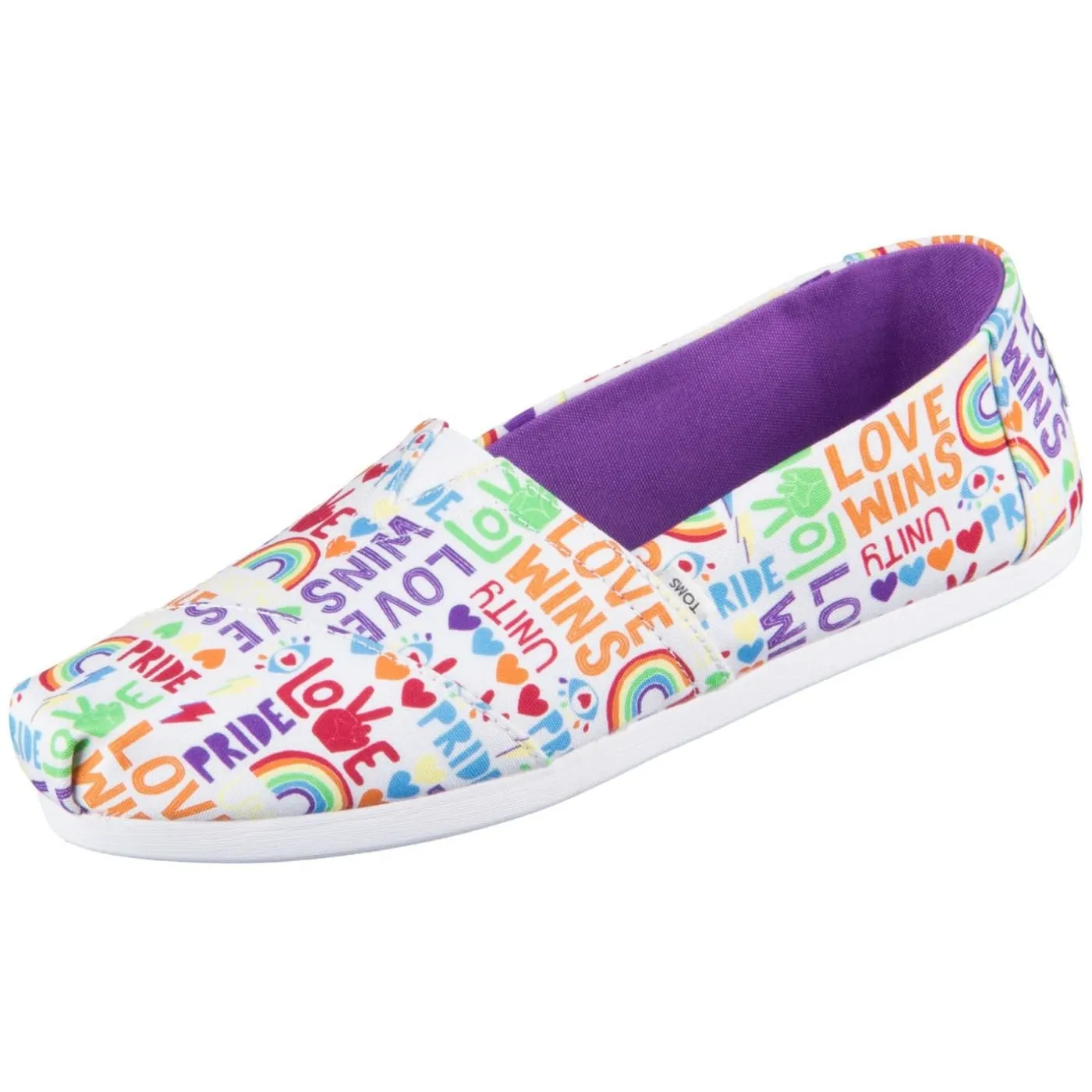 Toms Pride Alpargata Unity White Multi Womens Slip On Shoes