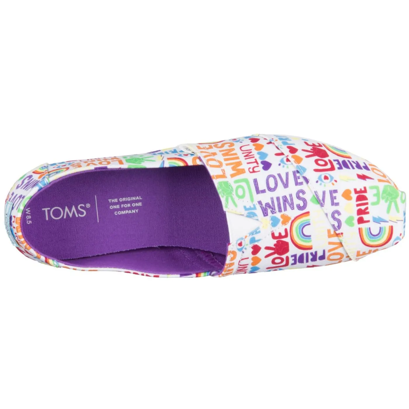 Toms Pride Alpargata Unity White Multi Womens Slip On Shoes