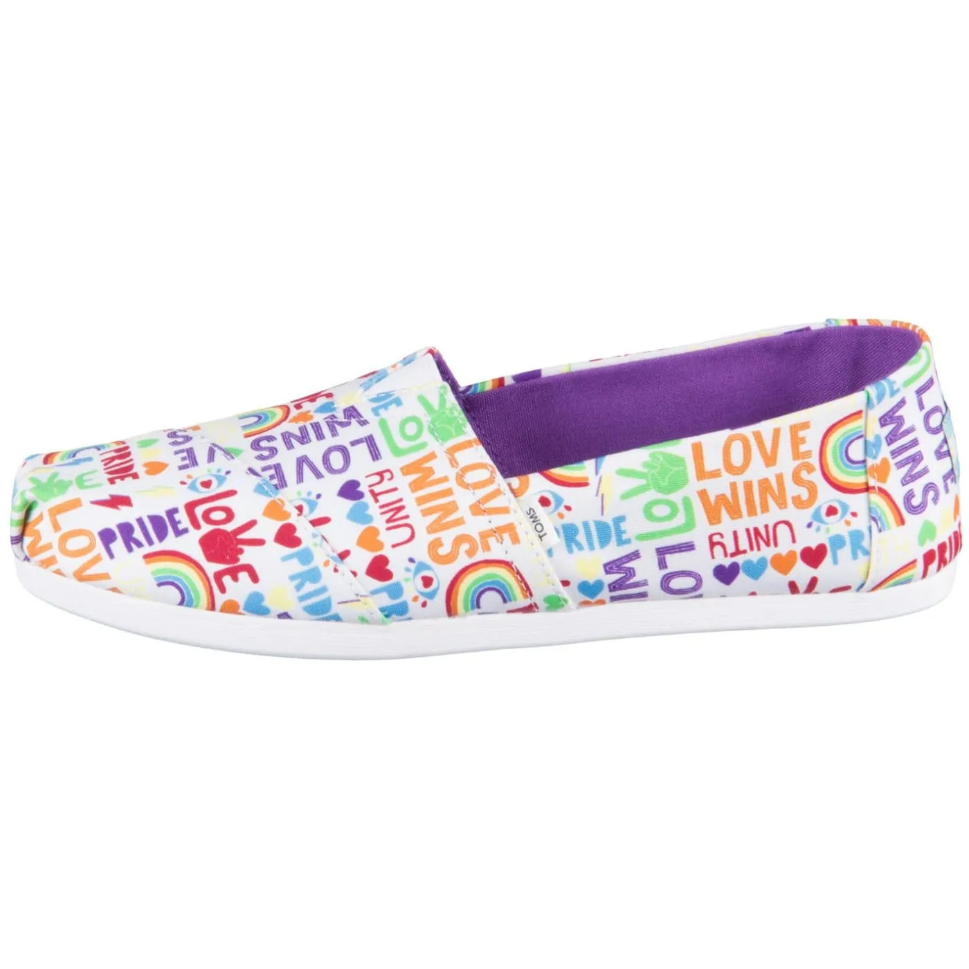 Toms Pride Alpargata Unity White Multi Womens Slip On Shoes