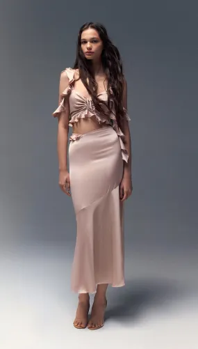 Wave Maxi Set in rose nude