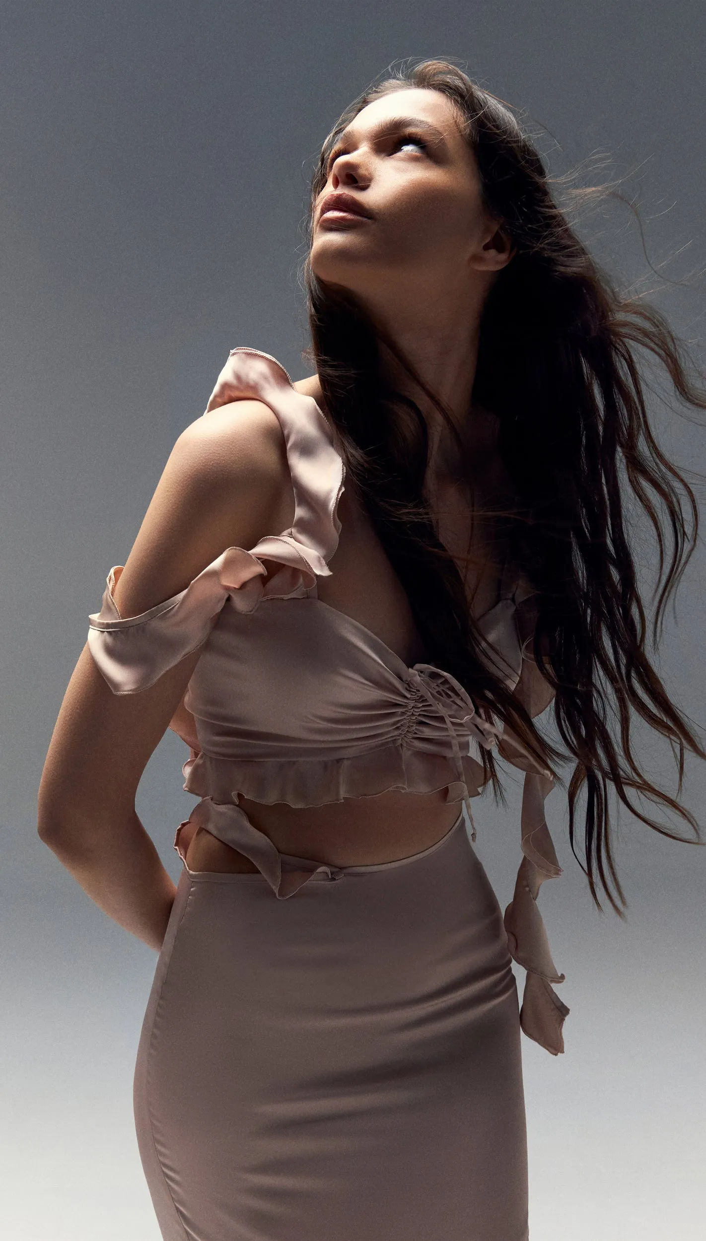 Wave Maxi Set in rose nude